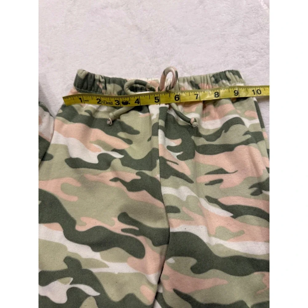 Jenna & Jessie‎ Girls Camo Hoodie and Joggers Set Pink Green Glitter Size 7